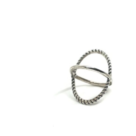 CAROLYN POLLACK RELIOS STERLING SILVER TWIST X RING SIZE 5.5 SIGNED 925 - Picture 5 of 16